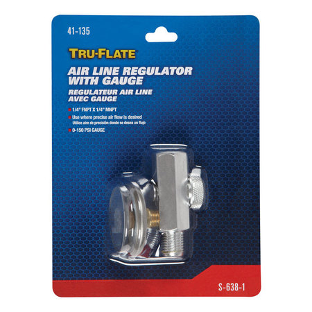 TRU-FLATE Regulator W/Gauge 150Psi 41135